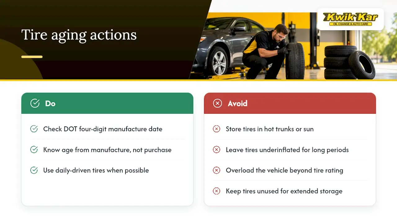 Factors that accelerate tire dry rot