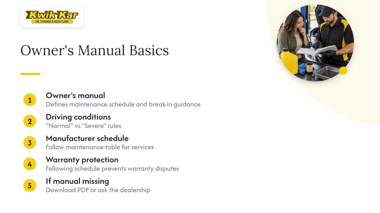 Maintenance conditions leading to warranty protection